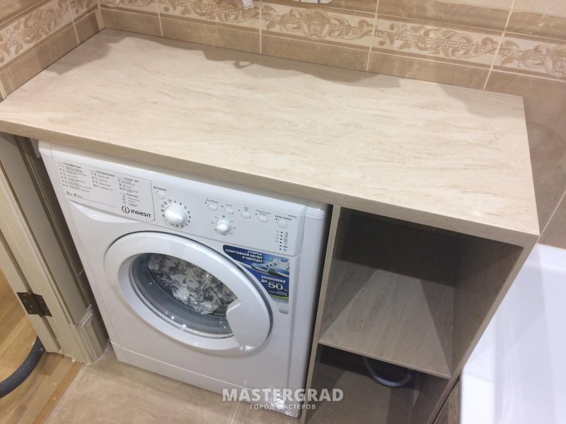 Washing machine under the countertop