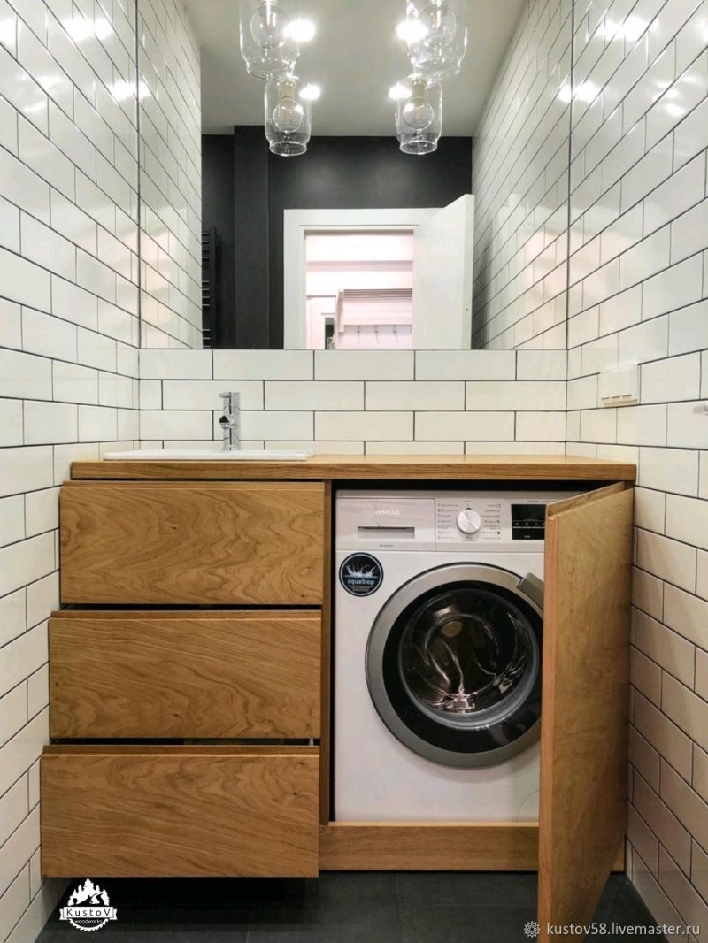 Washing machine for a countertop with Ikea shell