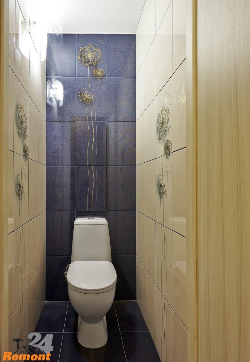 Tile toilet decoration