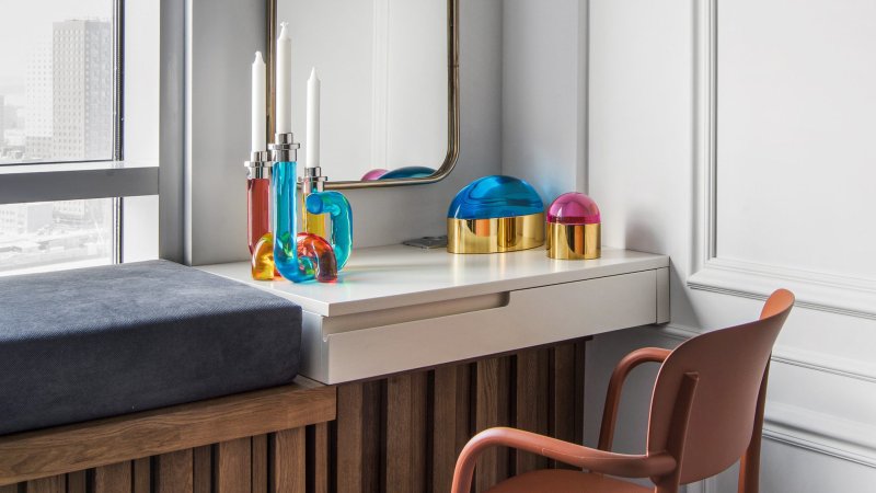 Toilet table in the interior