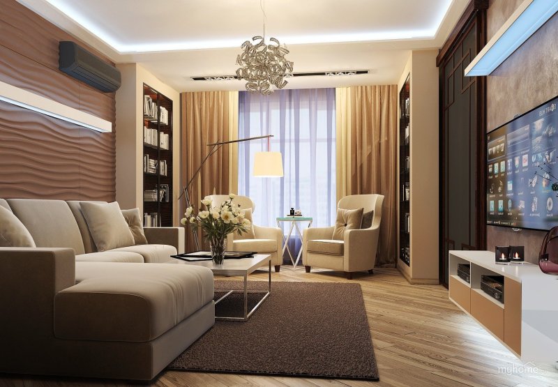 Modern interior of a small living room