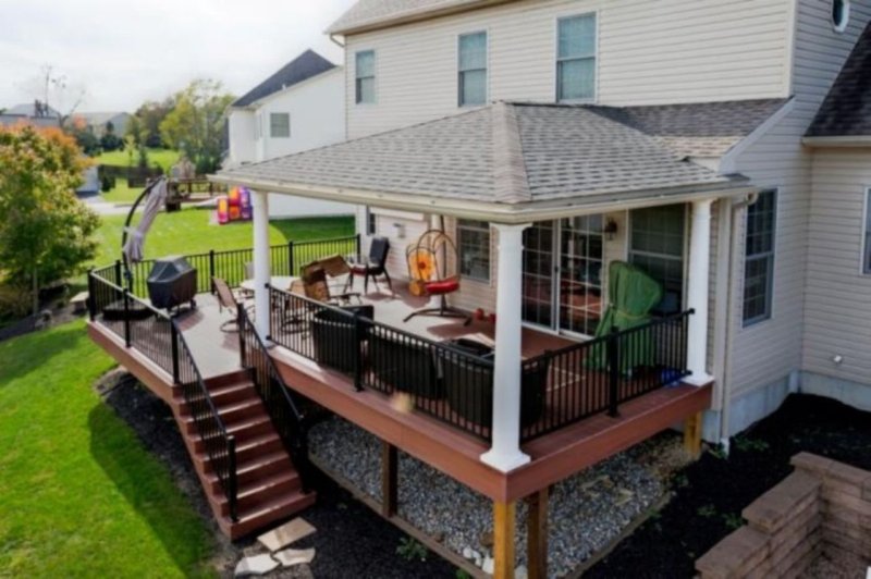 Open veranda attached to the house