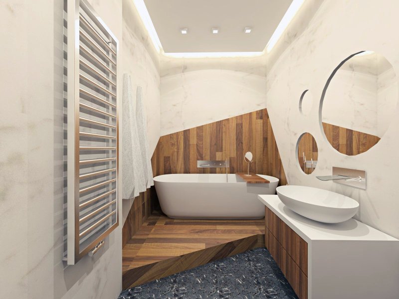 Design of a modern bathroom