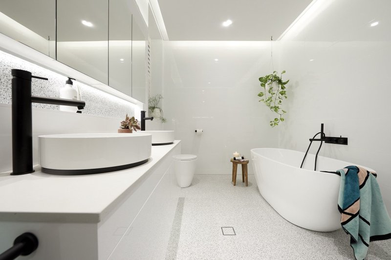 Design of a modern bathroom