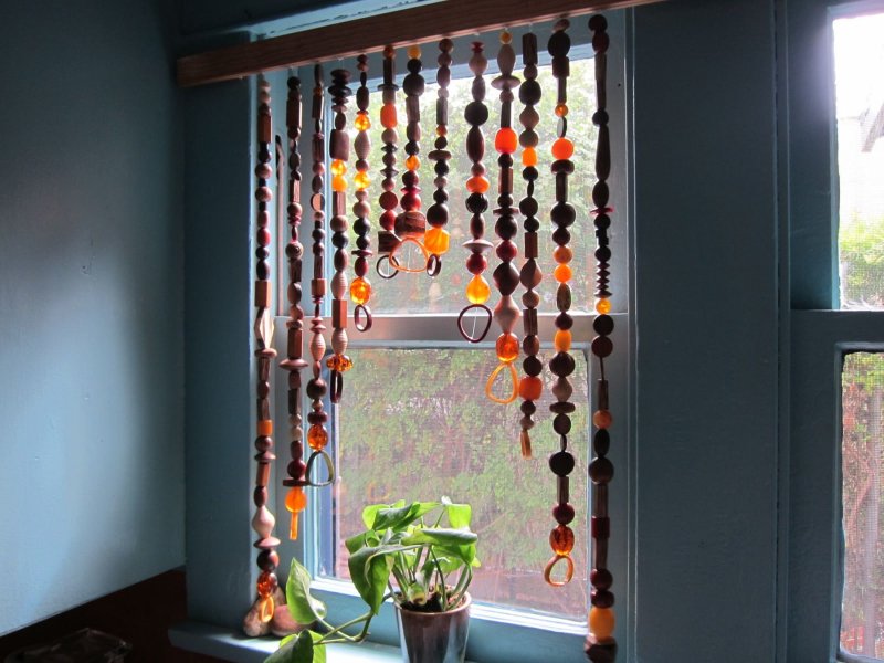 Curtains made of beads