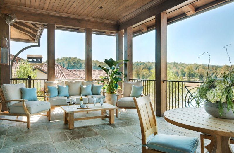 Beautiful terraces and verandas