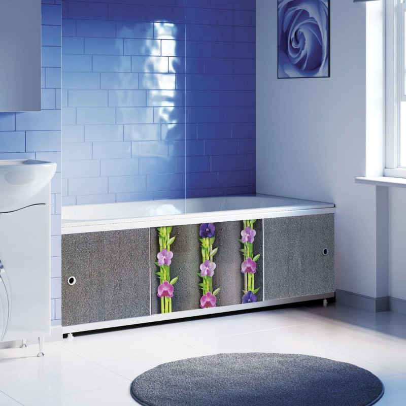 Screen for the bathtub "Optim Decor" 1.5m (032h Iris)