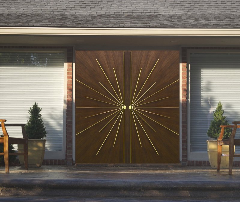 The front door is modern