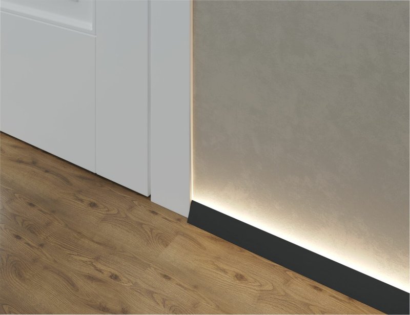 Aluminum skirting board with backlight