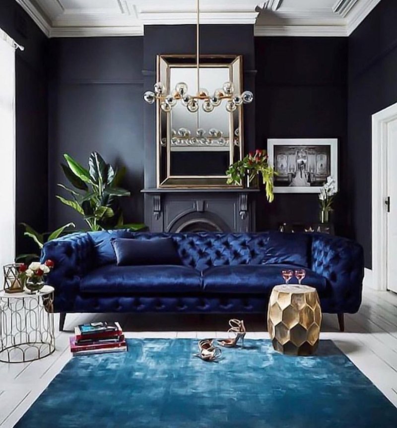 Velvet sofa