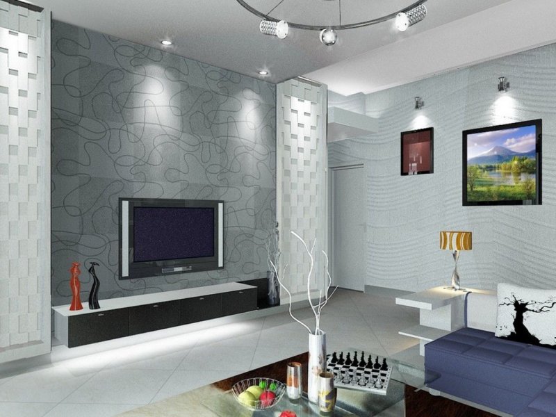 Wall design with TV