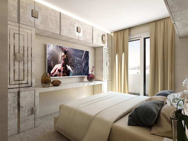 TV zone in the bedroom