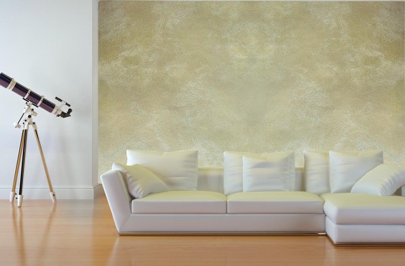 Decorative plaster sand in the interior