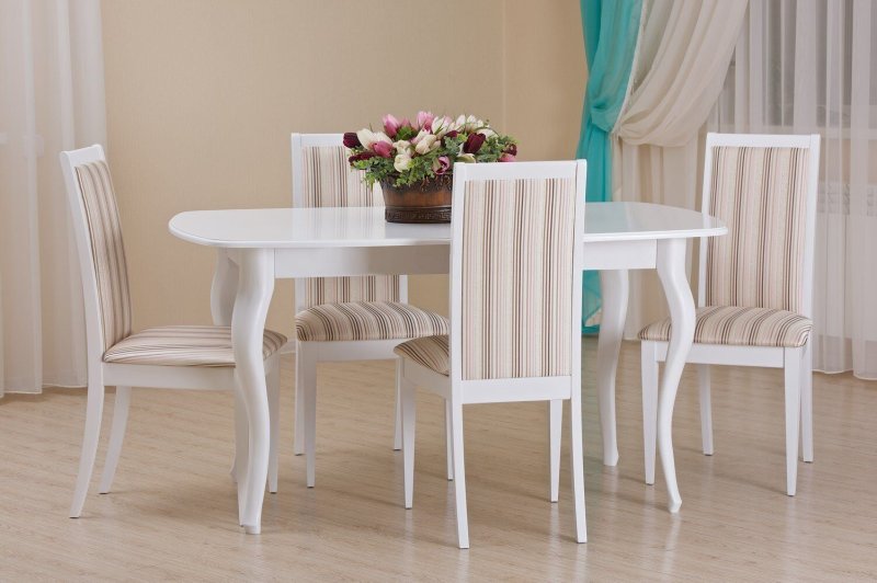 White dining table