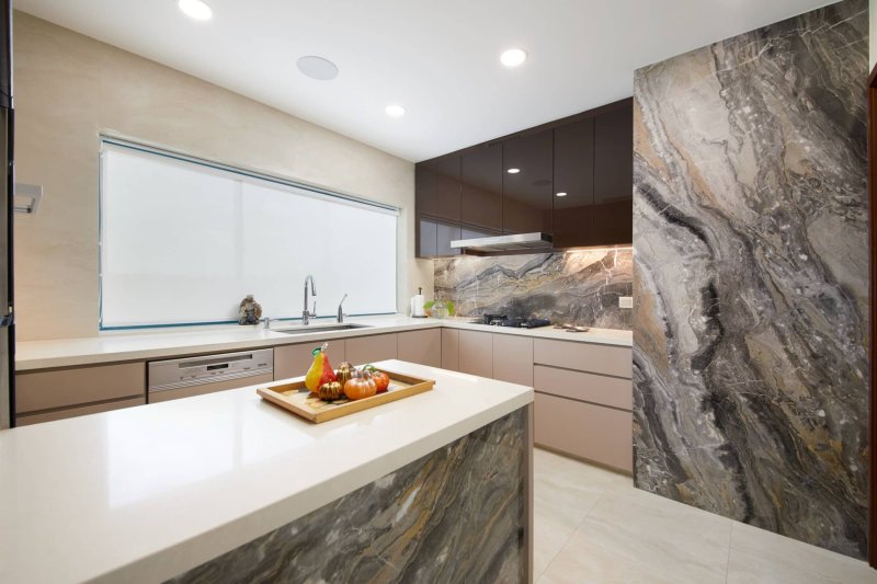 Marble -style kitchen