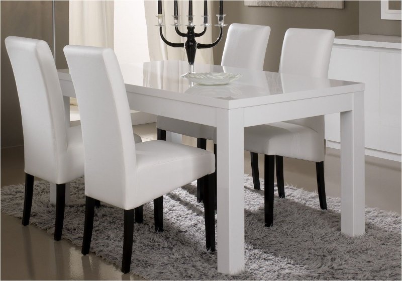 Dining table sliding white