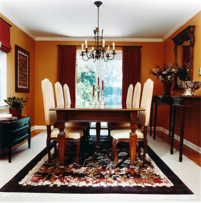 Living room with a large table