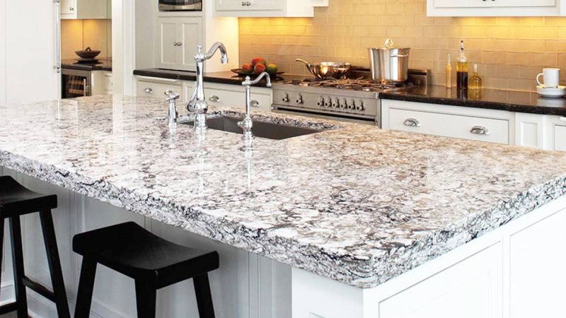 Marble countertop for the kitchen