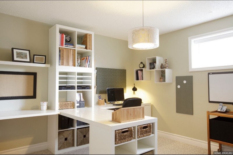 Computer table in the interior