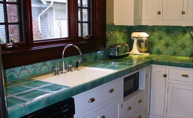 Tile countertop