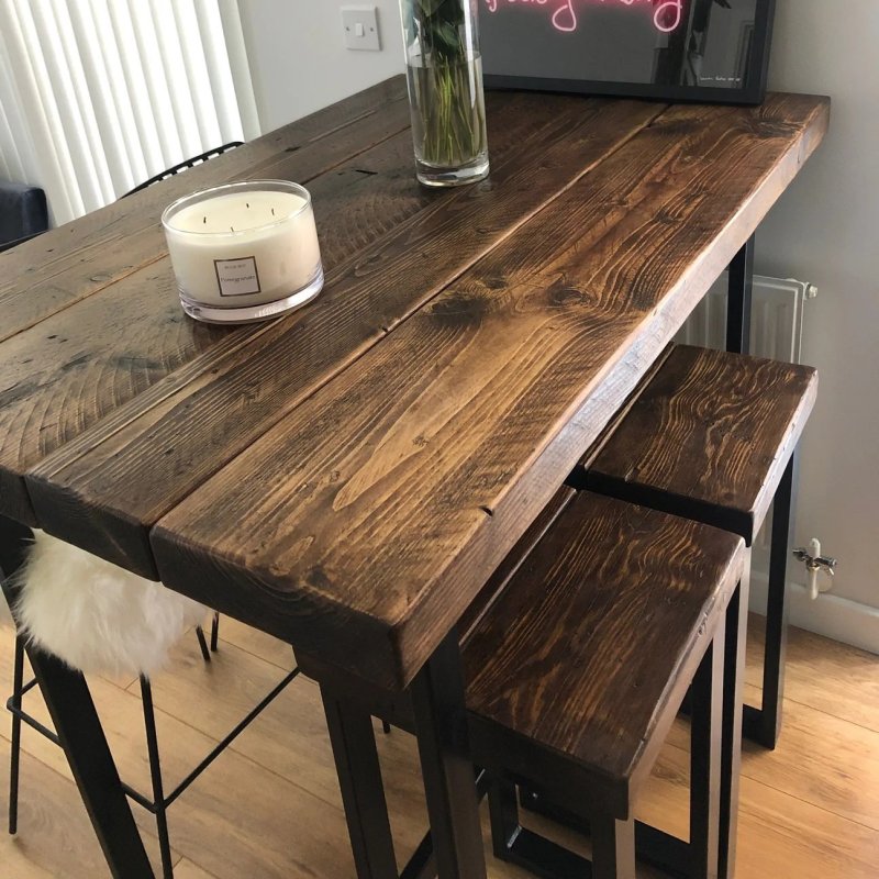 Dining table in loft style