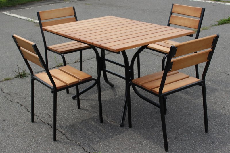 Baltic furniture for street cafe