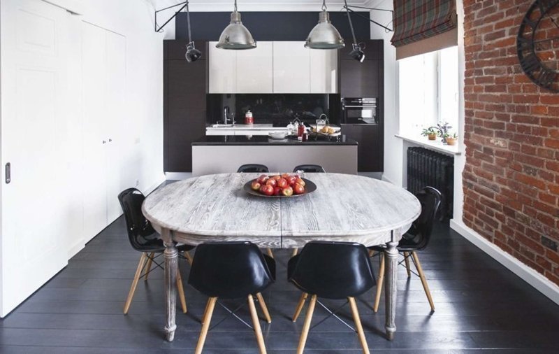 Loft style kitchen interior