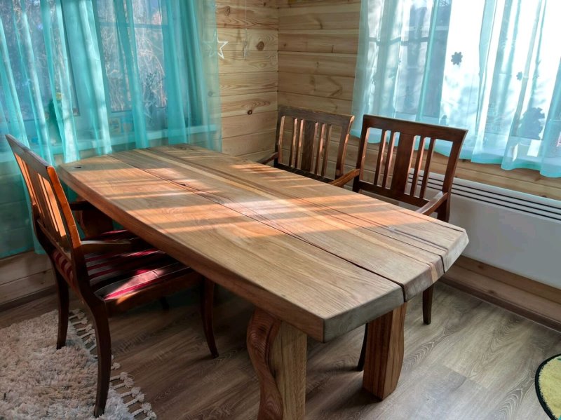 Wooden dining table