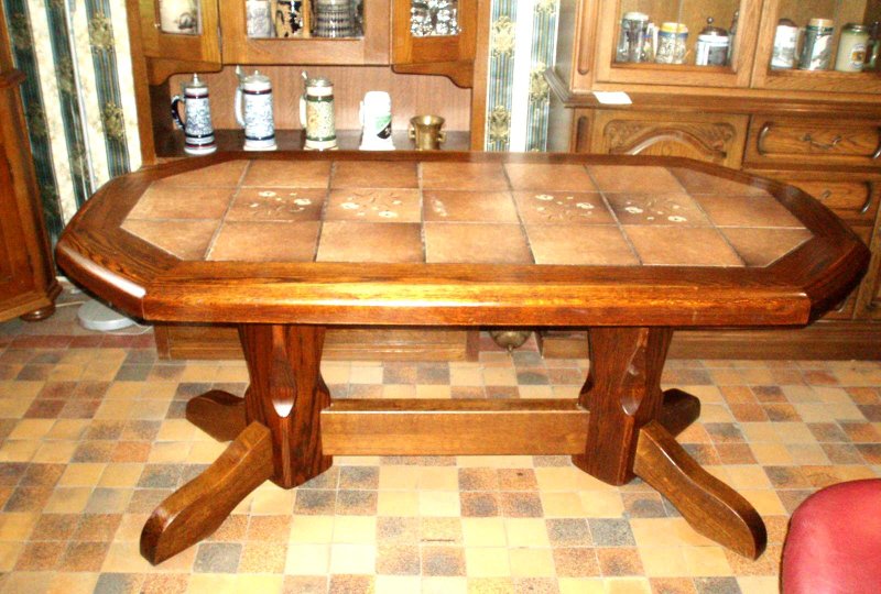 Wooden dining table