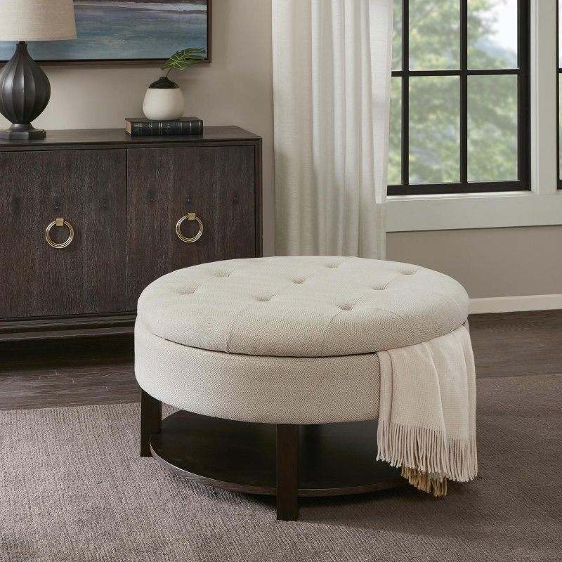 The ottoman in the bedroom