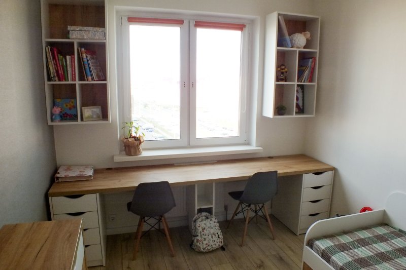 Table by the window for two children Ikea