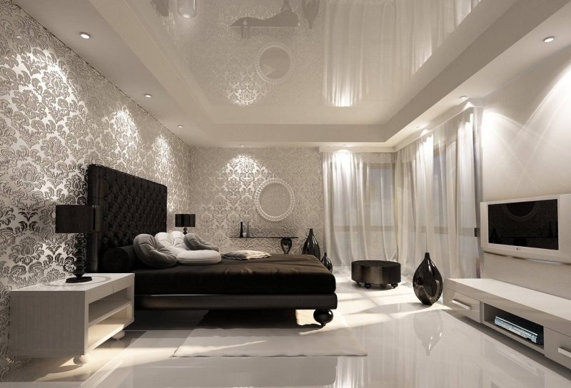 Black bedroom design