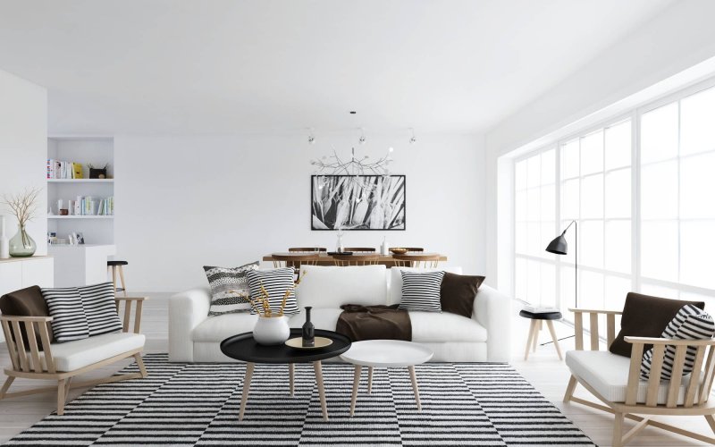 Scandy minimalism in the interior