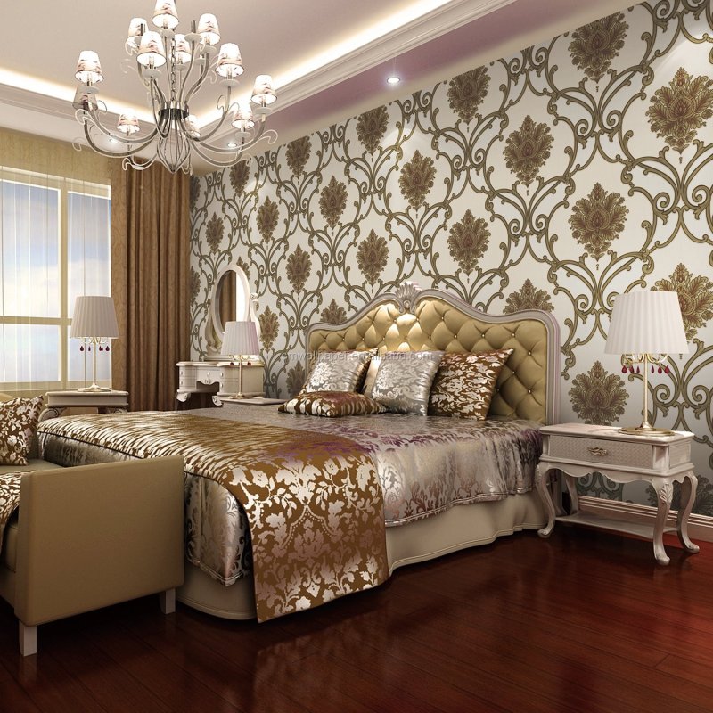 Fashionable wallpaper for walls in the bedroom