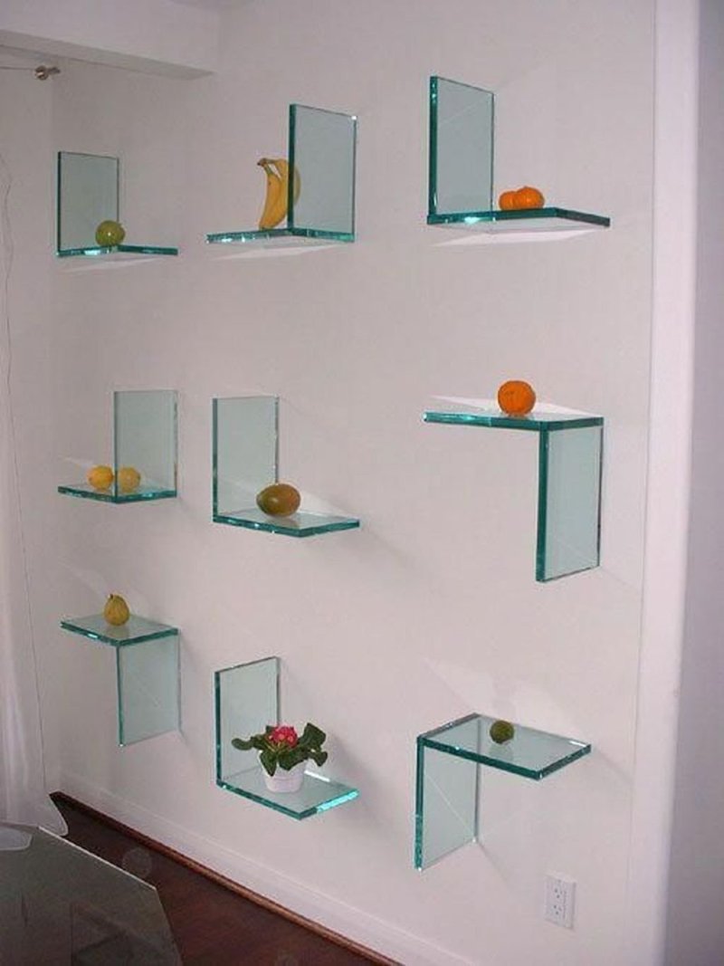 Glass shelves