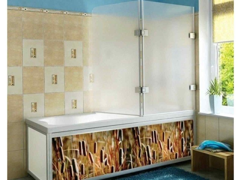 Bathroom glass curtain