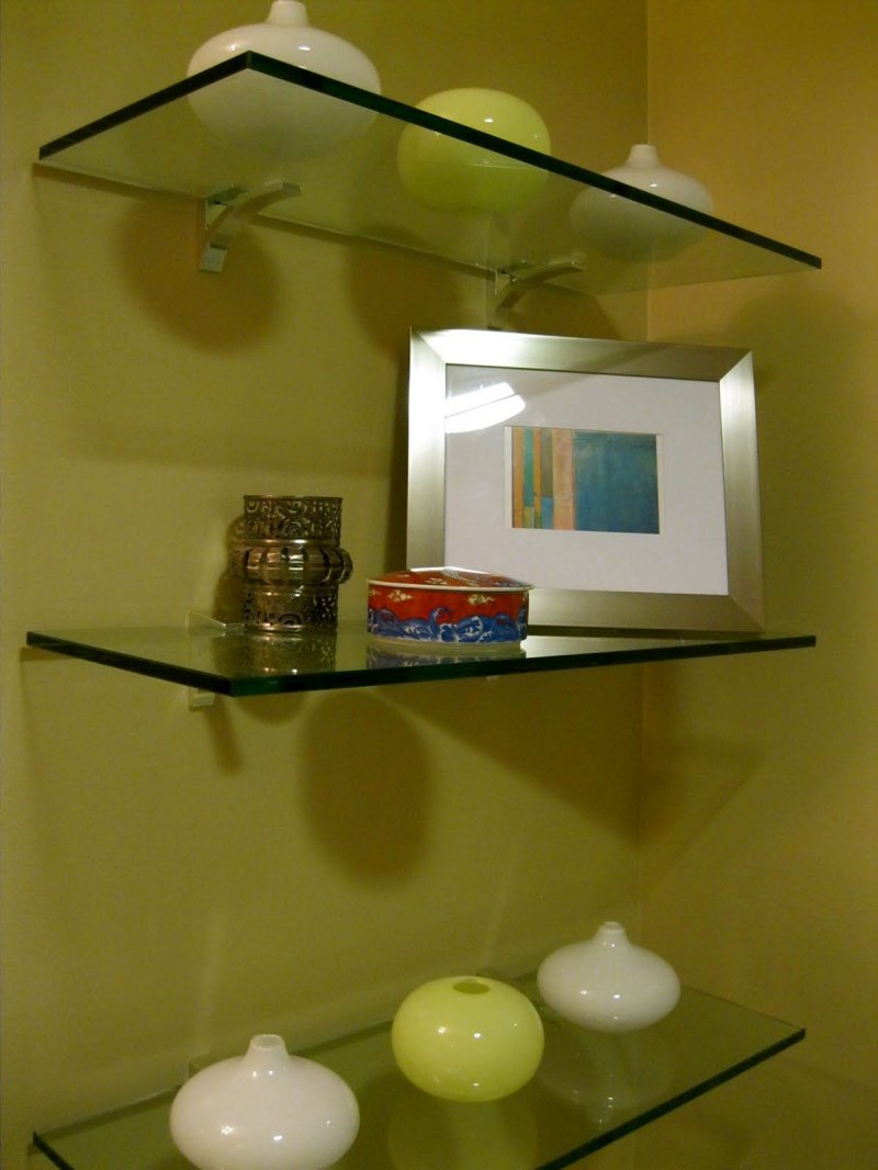 Glass shelves