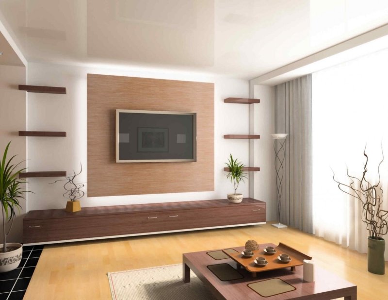 Wall design with TV