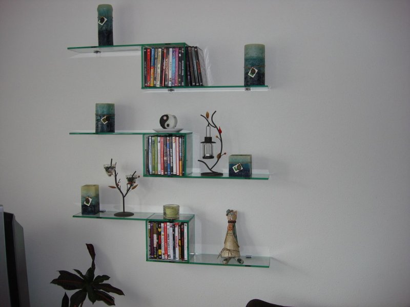 Shelves on the wall