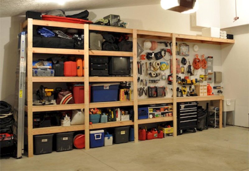 Shelves in the garage