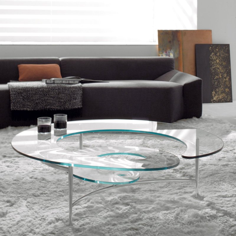 Glass coffee table