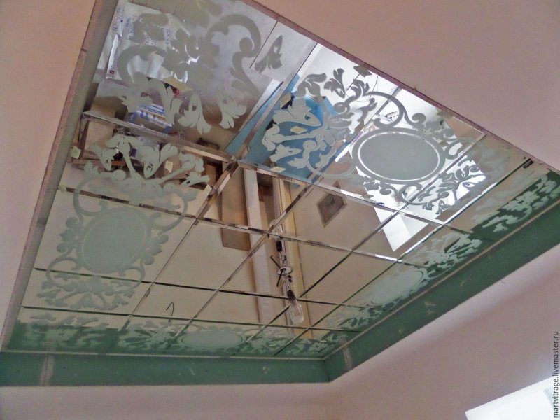 Mirror panels for the ceiling