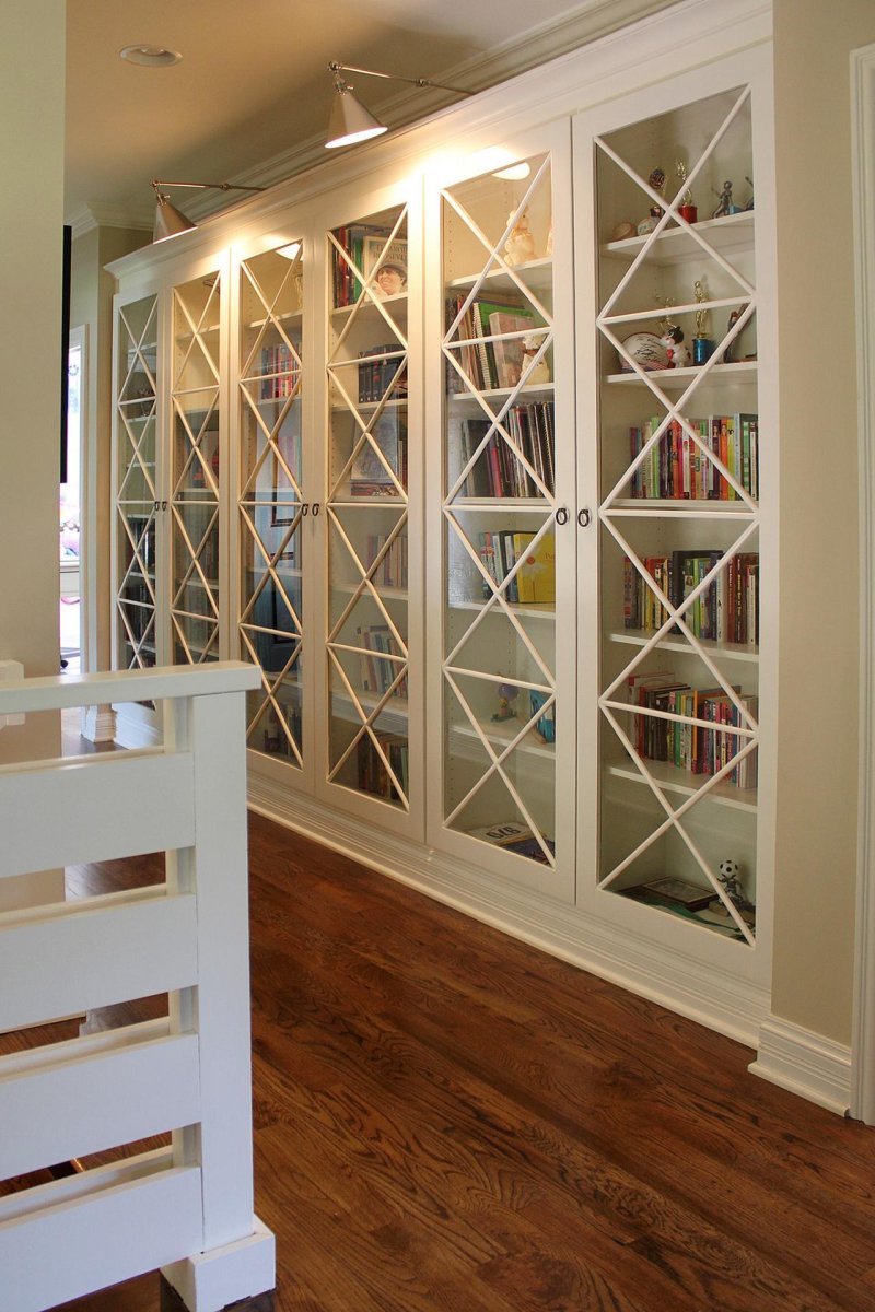 Wardrobe with glass doors