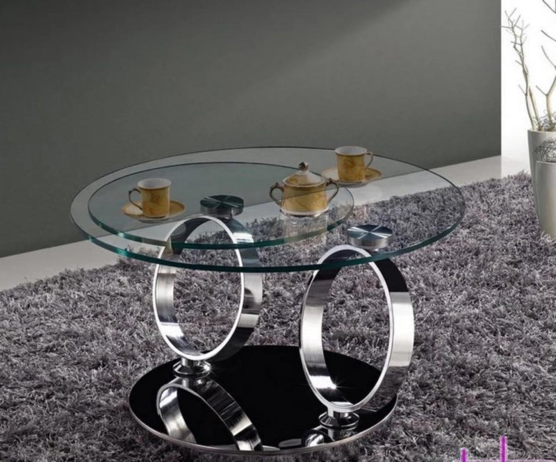 Glass coffee table