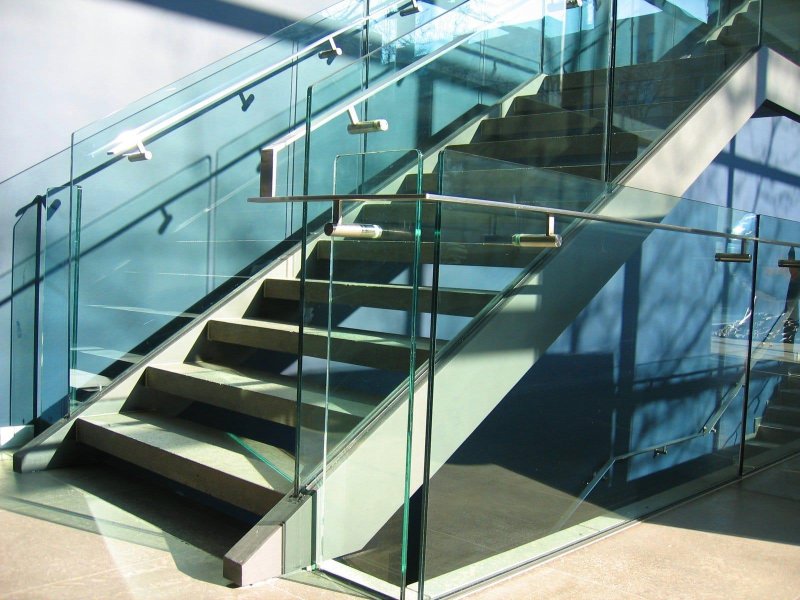 Glass staircase