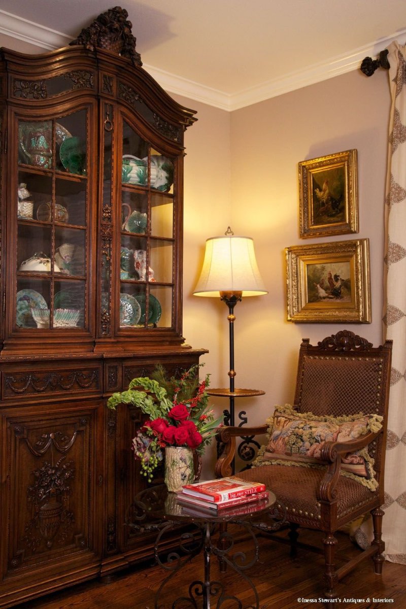 Antique furniture in a modern interior