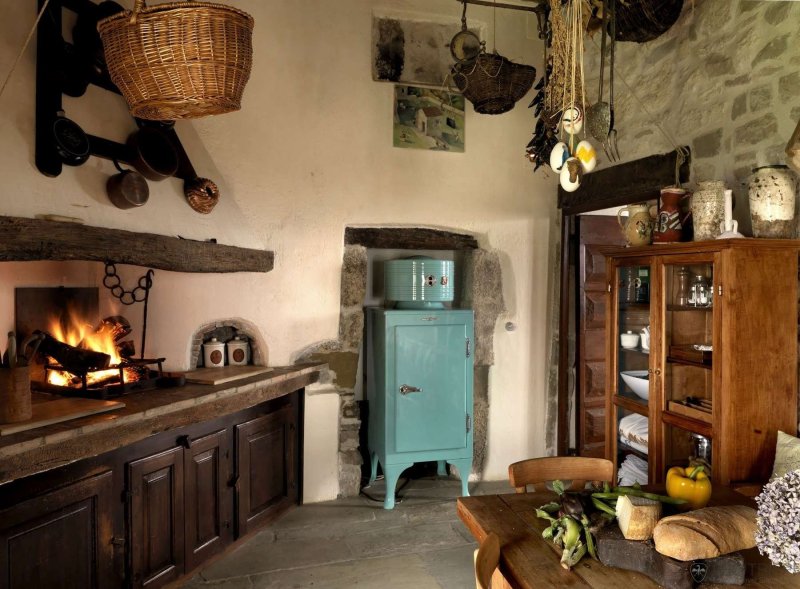 Pantry in a rustic style interior