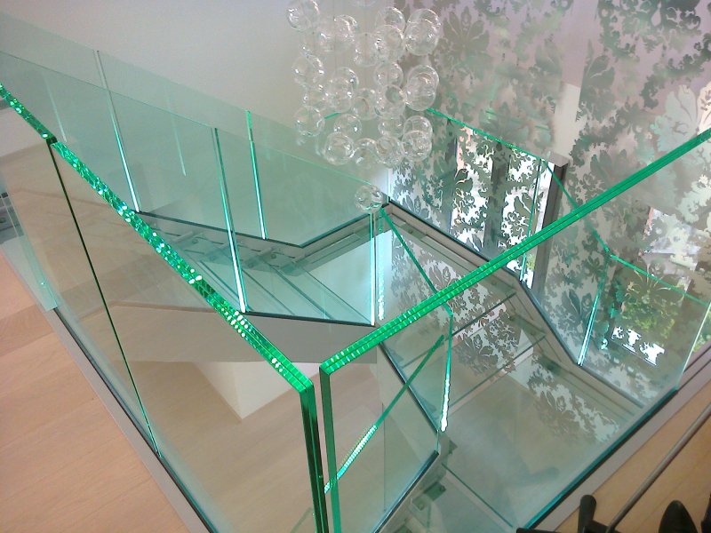 Glass staircase