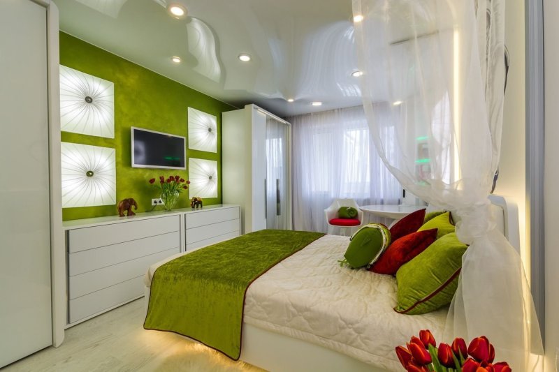 Bedical design in green tones