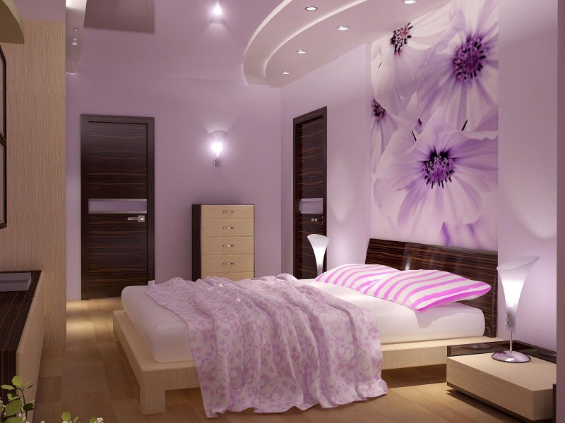 Lilac -tone bedroom